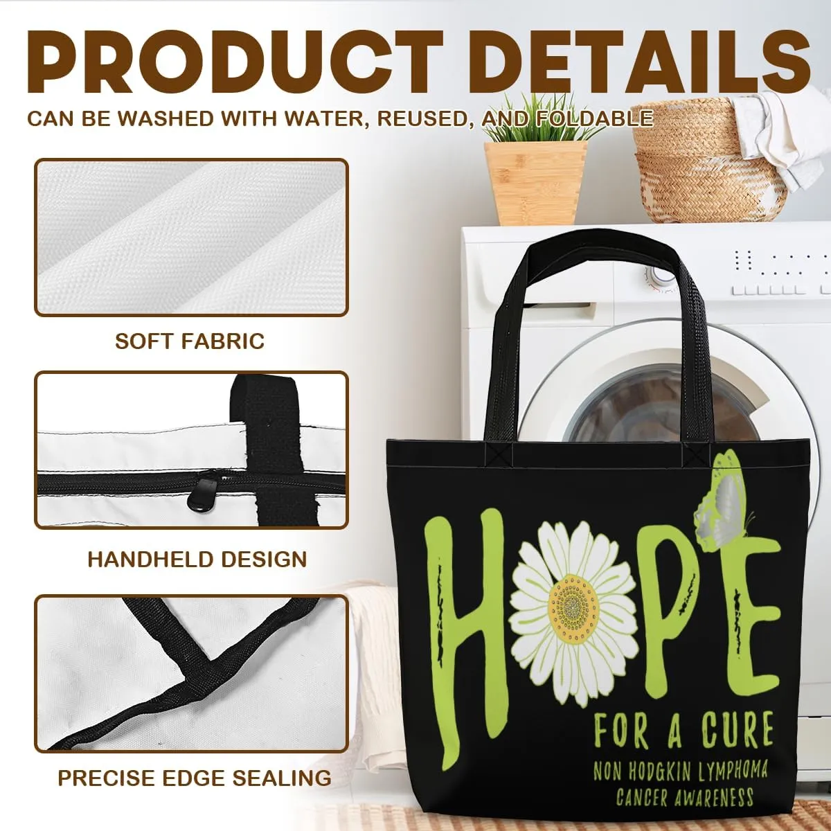 Women's Men Large Kitchen Reusable Grocery Bags Shoulder Bags With Zipper Beach Shopping Bag for Outdoors