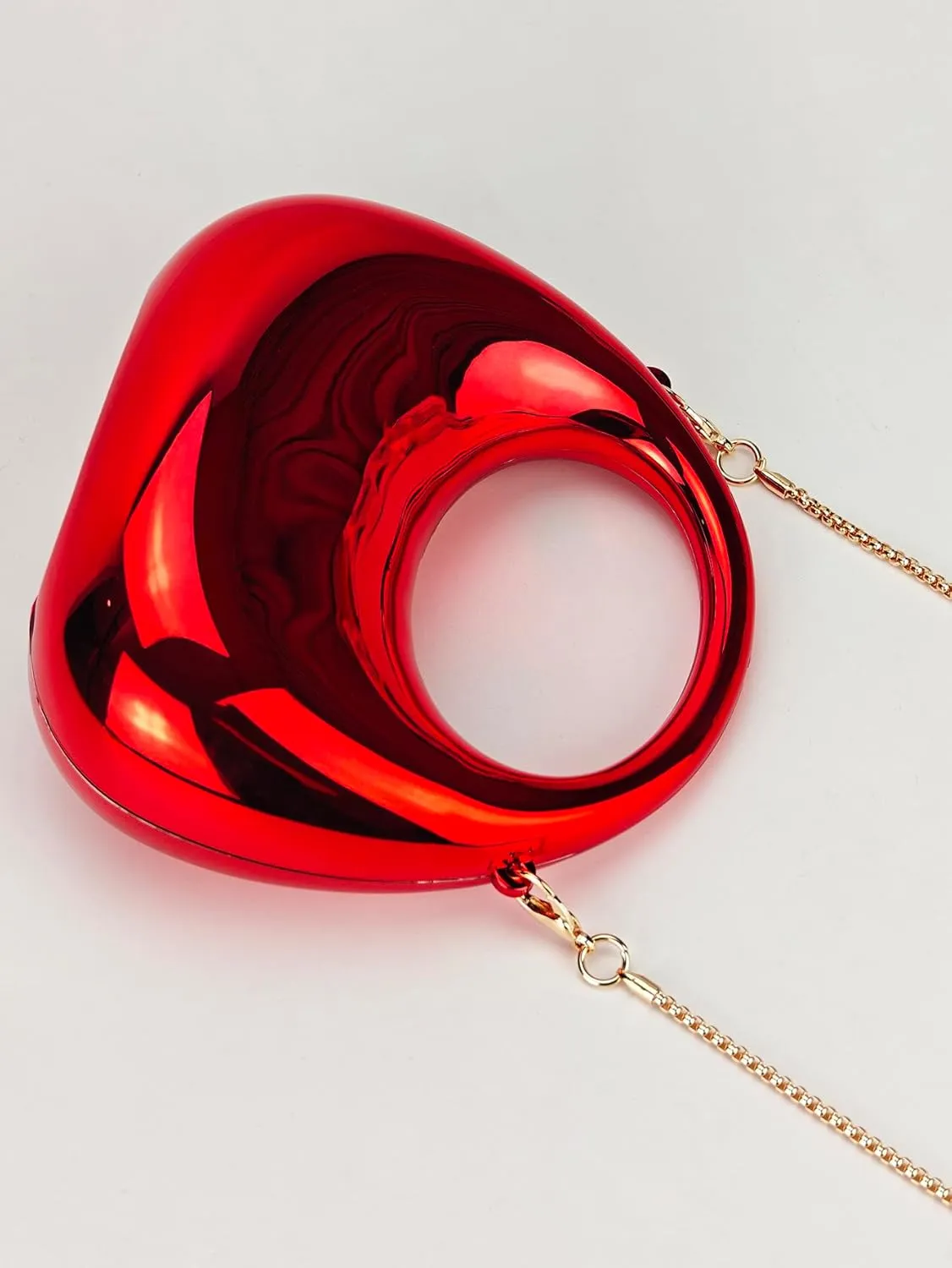 Women's Mini Crescent Acrylic Designer Luxury Bags Clutch Purse Bag Crossbody Shoulder Handbags With Chain