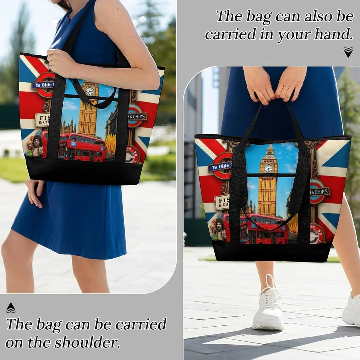 Women's Oversized Thermal Tote Bag Insulated One Shoulder Shopping Carrier