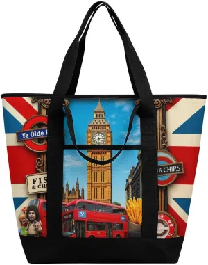 Women's Oversized Thermal Tote Bag Insulated One Shoulder Shopping Carrier