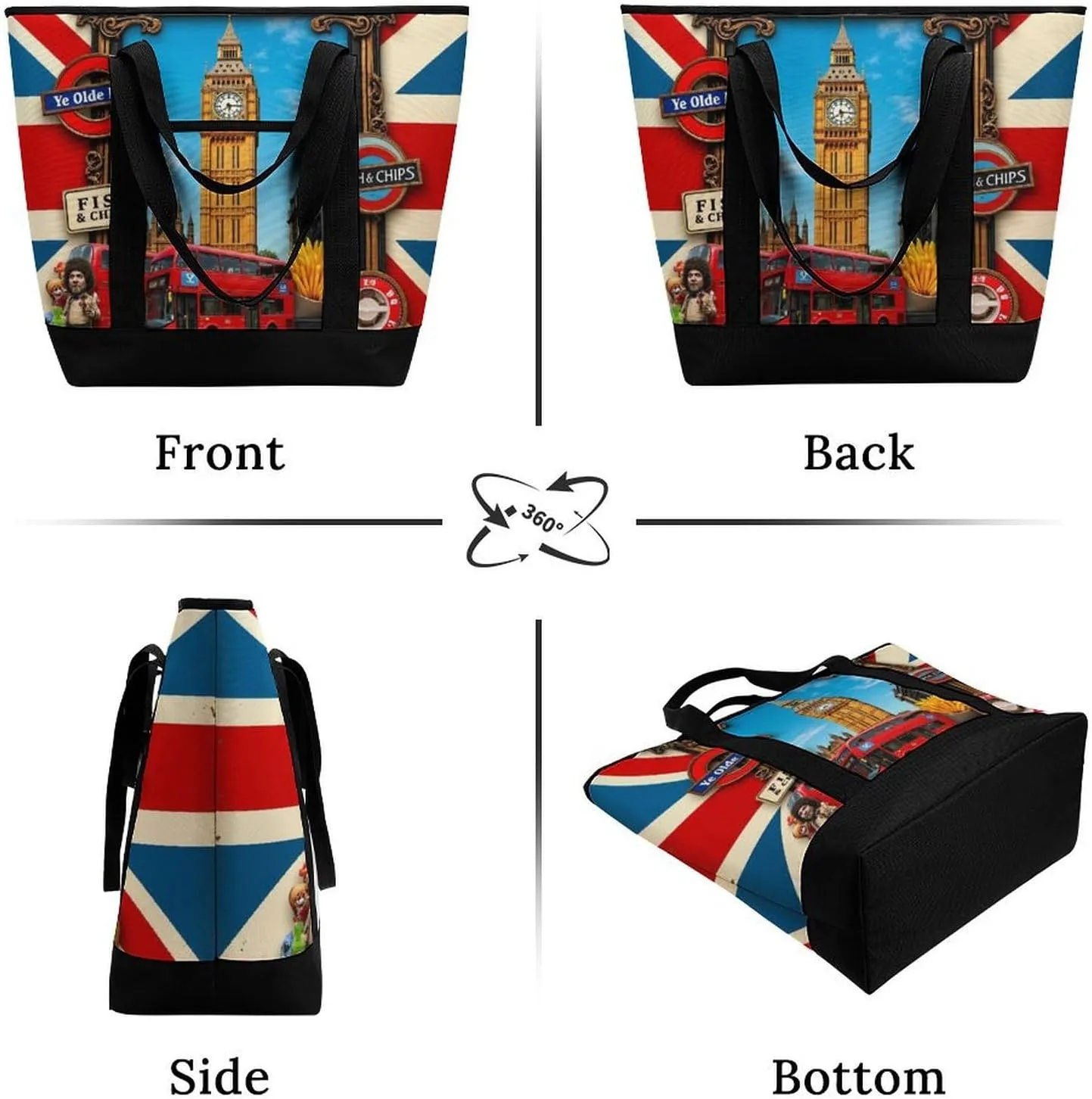 Women's Oversized Thermal Tote Bag Insulated One Shoulder Shopping Carrier