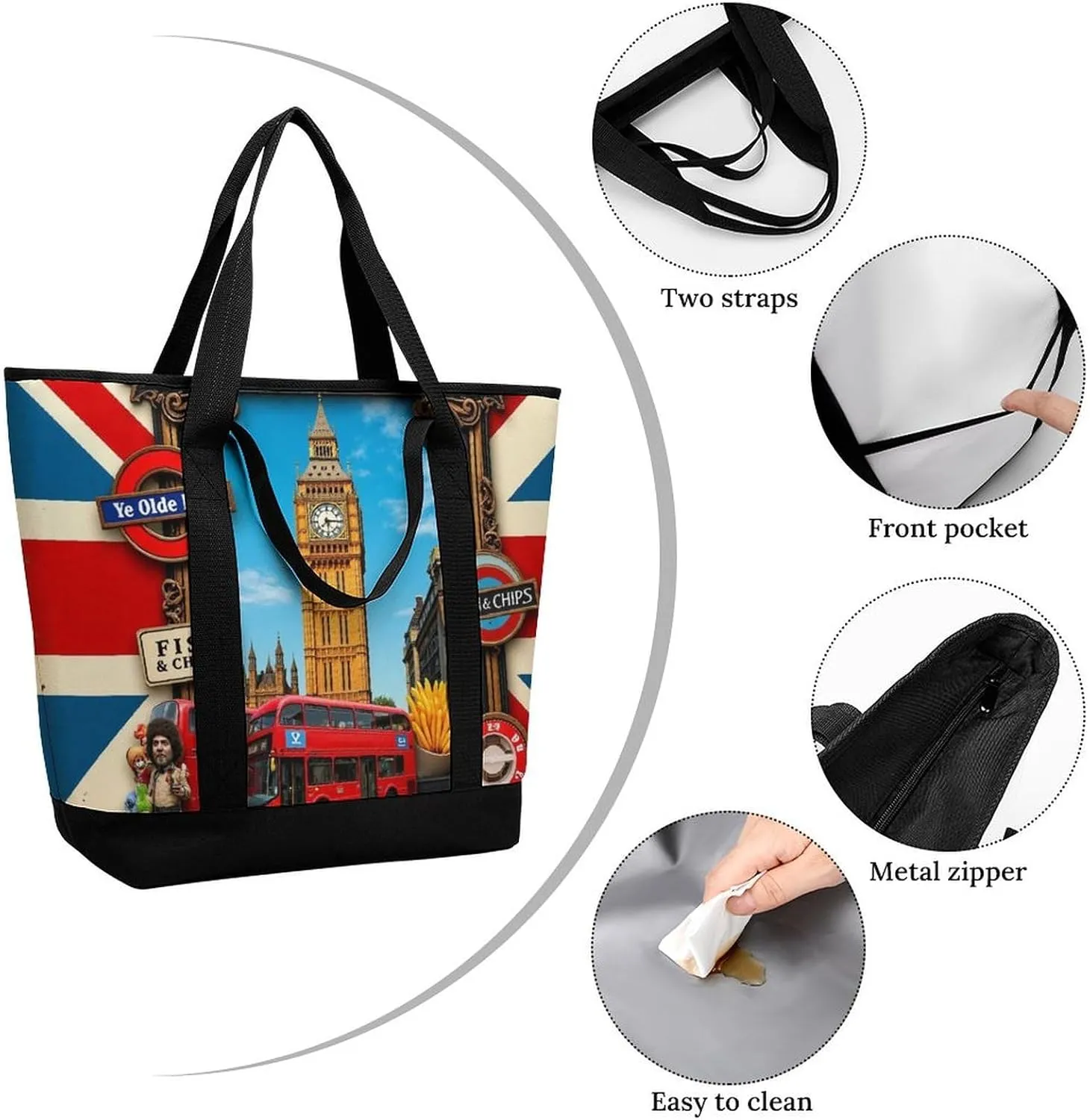 Women's Oversized Thermal Tote Bag Insulated One Shoulder Shopping Carrier