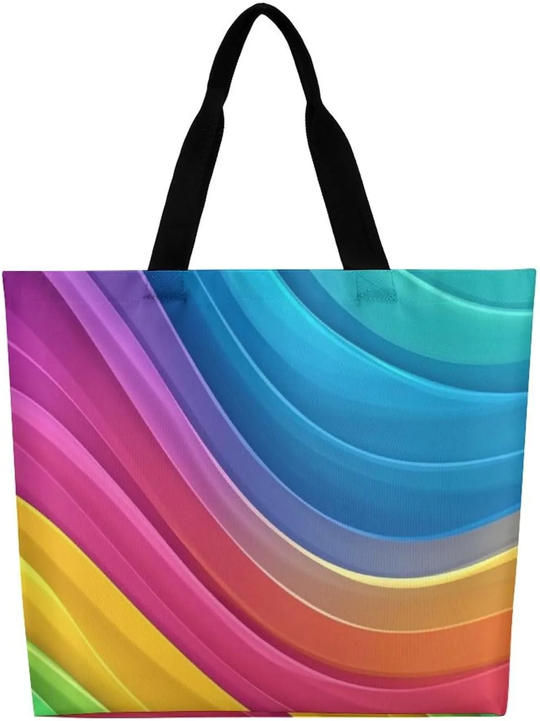 Women's Reusable Tote Bag, Portable Shoulder Handbags Large Capacity Casual Shopping Bags