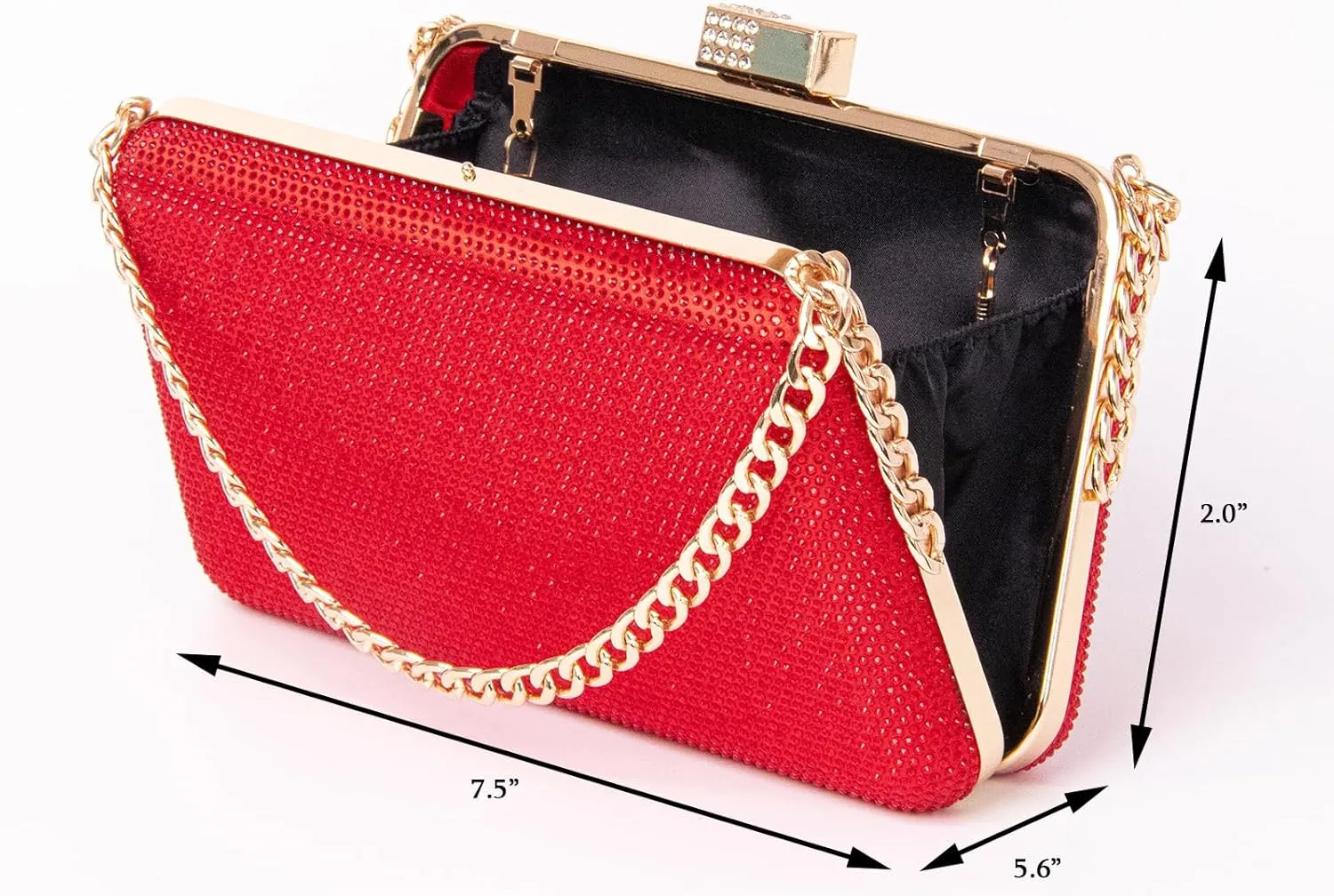 Women's Rhinestone Clutch Evening Bags Sparkly Glitter Formal Handbags