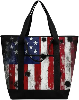 Women's Spacious Thermal Shoulder Bag Stylish Insulated Shopping Tote
