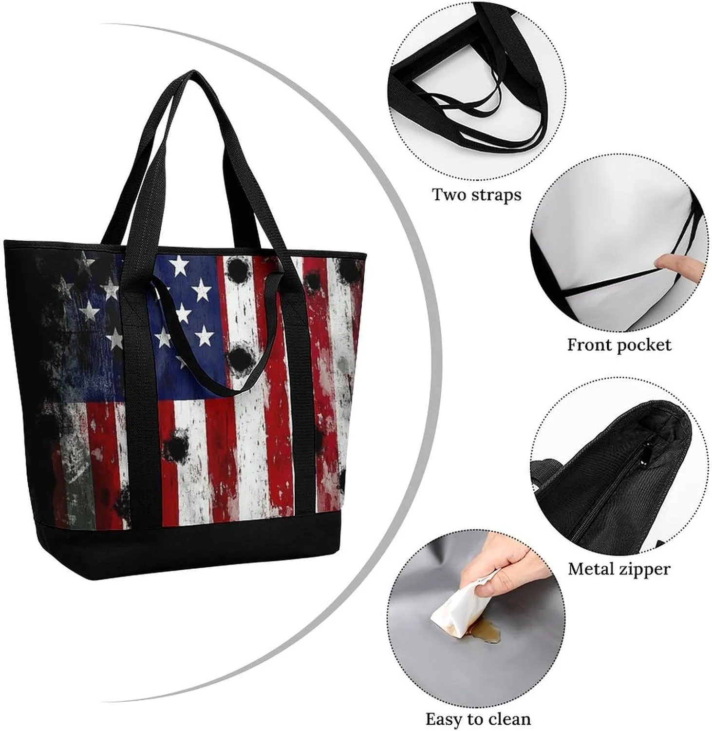 Women's Spacious Thermal Shoulder Bag Stylish Insulated Shopping Tote