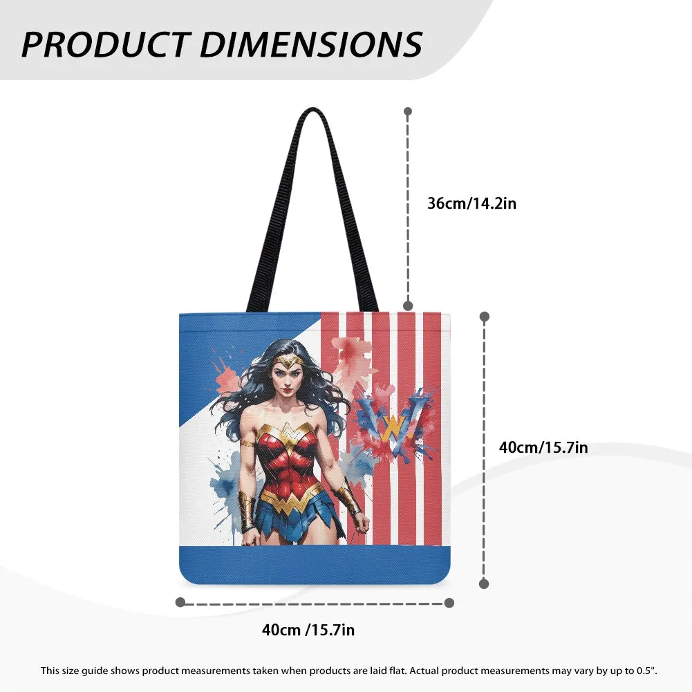 Wonder Woman American Flag Cloth Tote Bag