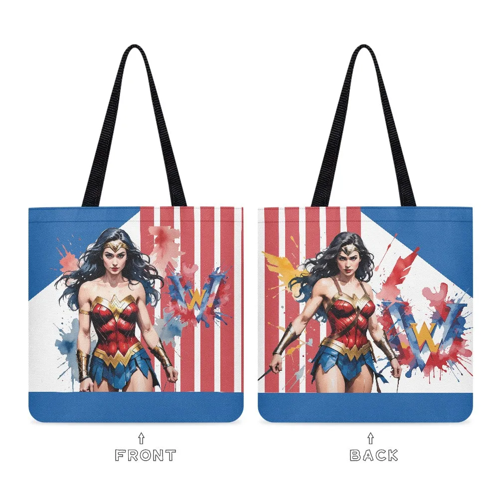 Wonder Woman Patriotic Design Cloth Tote Bag