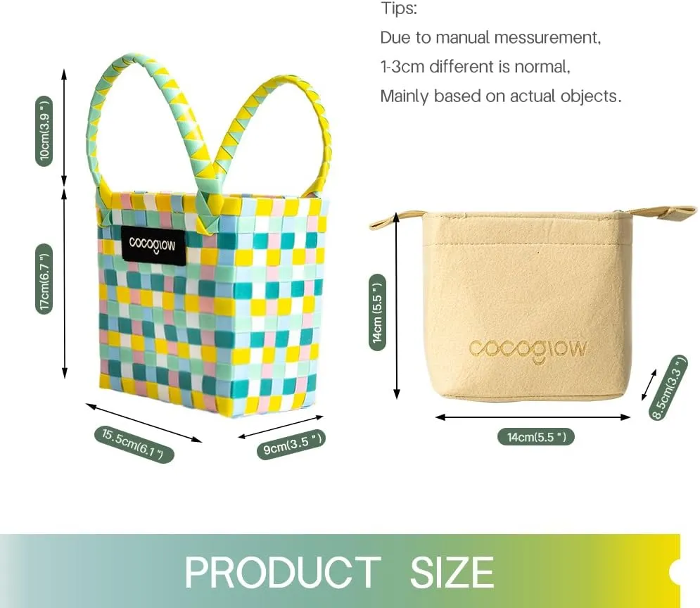 Woven Bag For Women, PP eco-Friendly Bag,Female Handbag and Purses,Mini Handbag