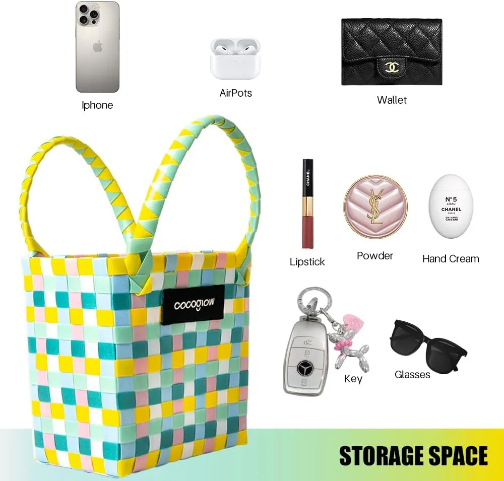 Woven Bag For Women, PP eco-Friendly Bag,Female Handbag and Purses,Mini Handbag