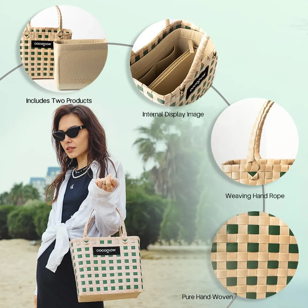 Woven Tote Bag For Women, PP eco-friendly tote bag,Female Handbag and Purses, Summer Beach, Pool