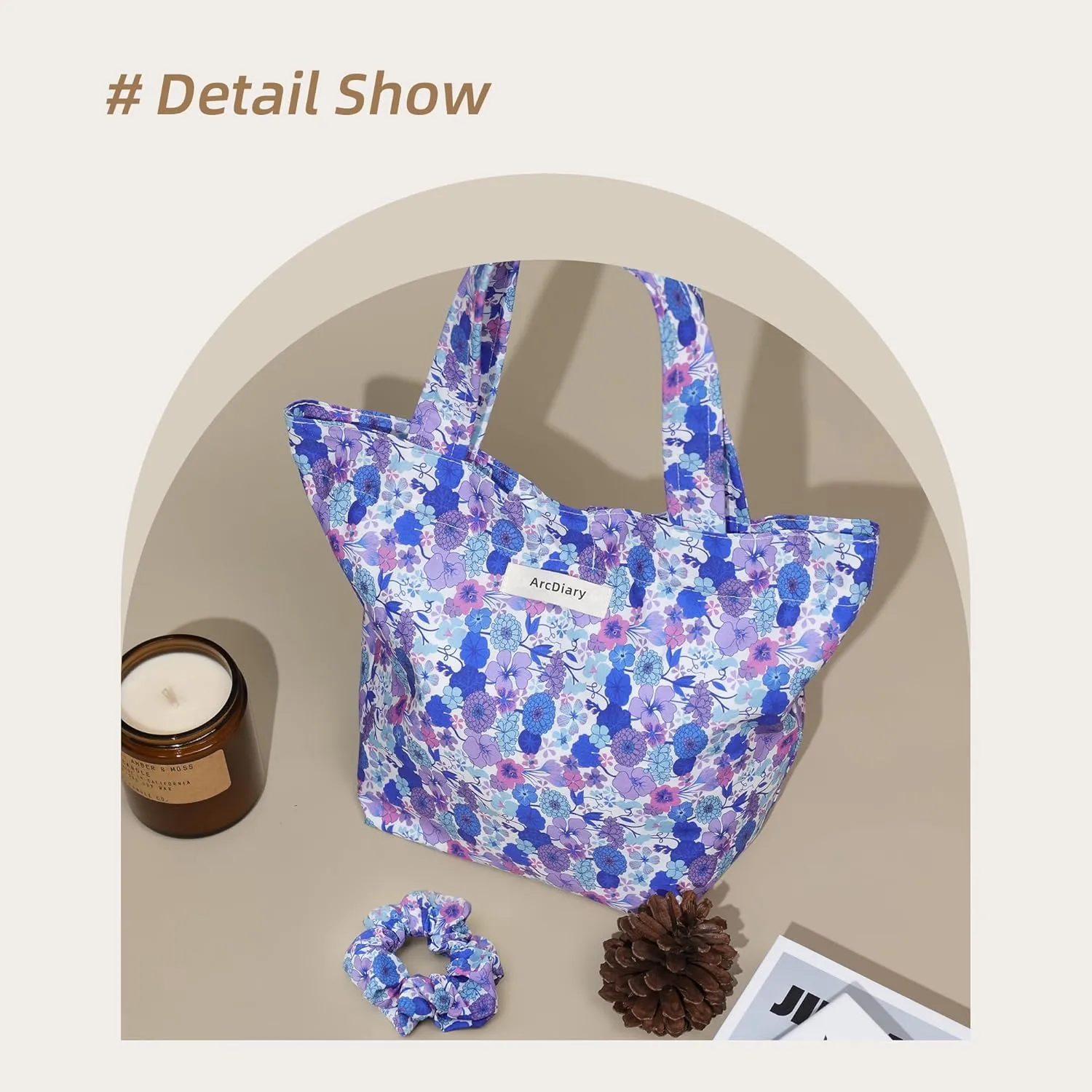 Wrist Bags for Women, Clutch Top Handle Bag, Soft, Portable Small Tote Purse Handbag Pouch, Paired with Scrunchies