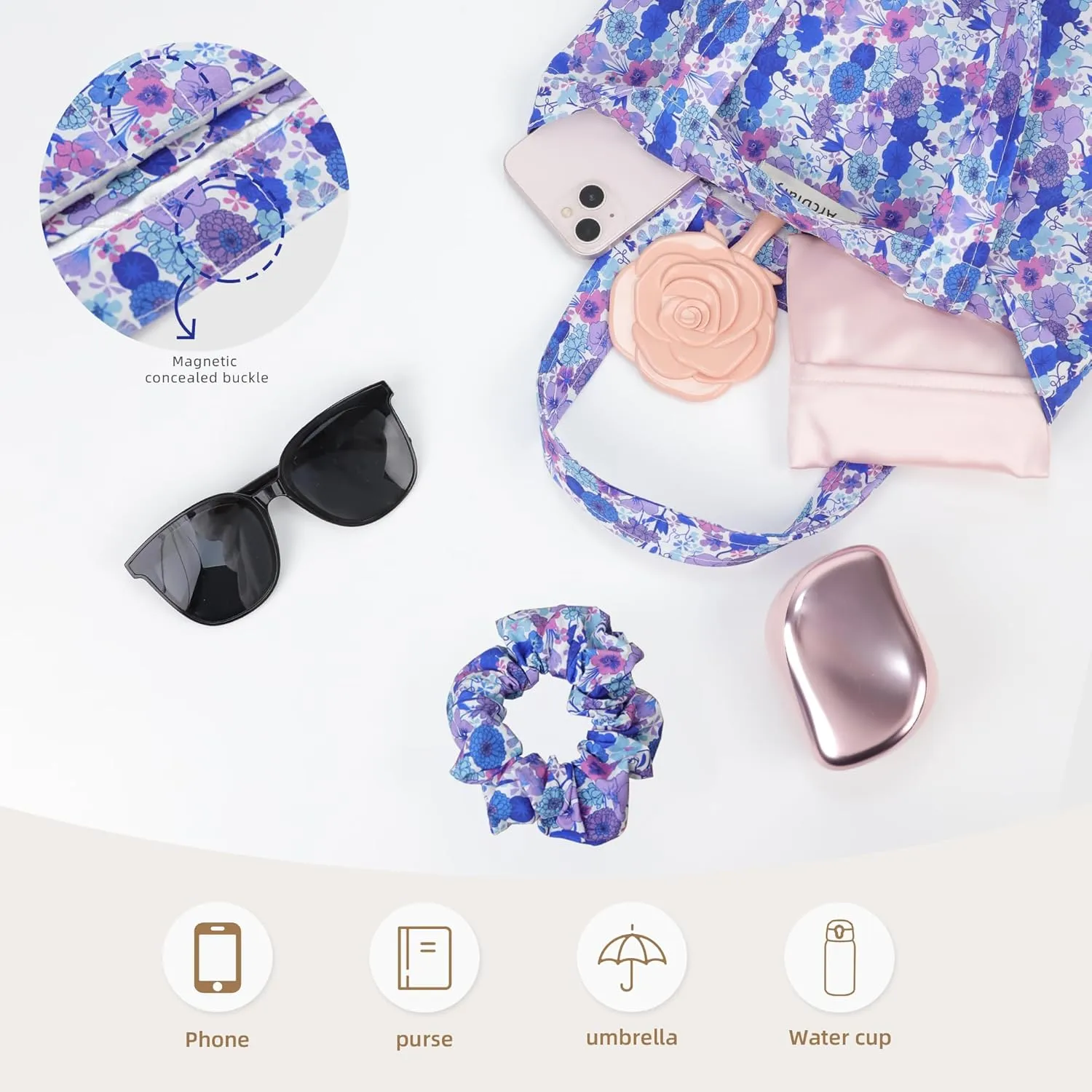 Wrist Bags for Women, Clutch Top Handle Bag, Soft, Portable Small Tote Purse Handbag Pouch, Paired with Scrunchies