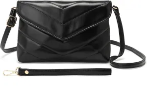 Wristlet Purse for Women Small, Ladies Clutch Envelope Handbag with Long Strap for Shopping Wedding Party
