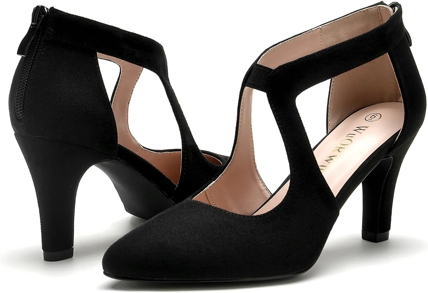 WuORWu Women's Closed Toe Pumps