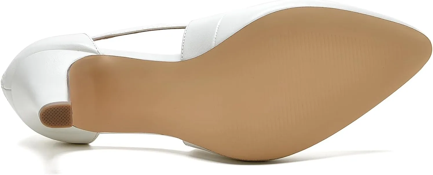 WuORWu Women's Closed Toe Pumps