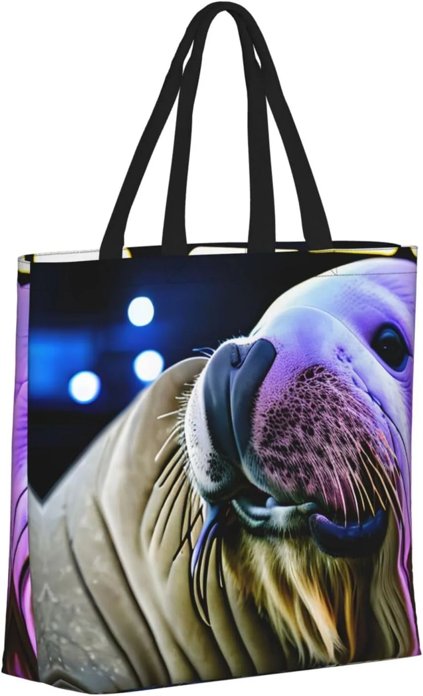 Yellow And Blue Stripes Print Tote Bag Casual Shoulder Bag Handbag Reusable Shopping Travel Bag Gifts For Women
