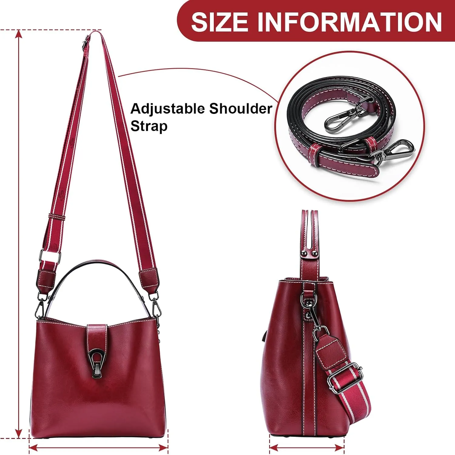 Yonami Genuine Leather Purses - Women's Designer Crossbody Bags – Small Purses for Women, Women's Shoulder Handbags