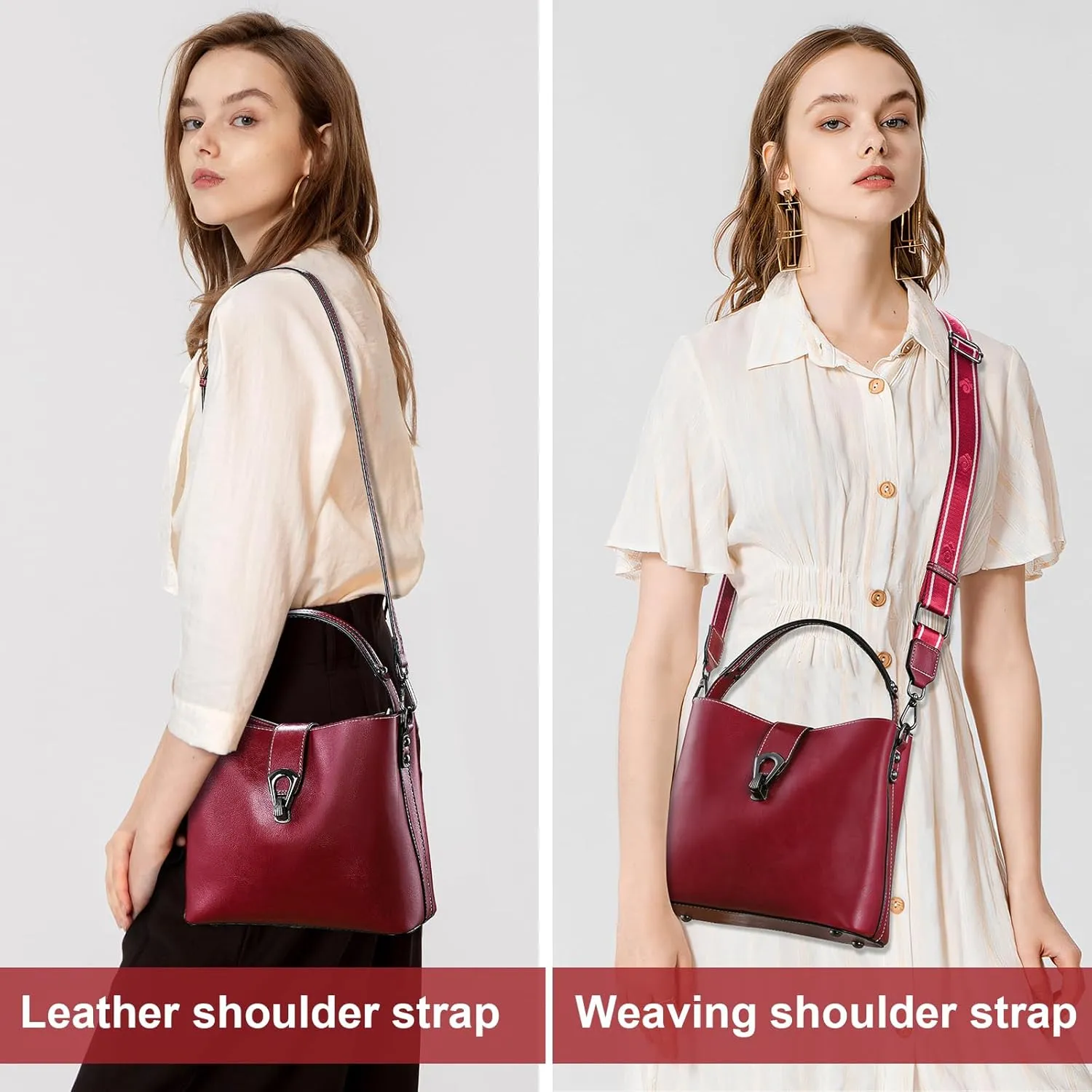 Yonami Genuine Leather Purses - Women's Designer Crossbody Bags – Small Purses for Women, Women's Shoulder Handbags