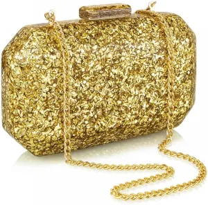 YYW Acrylic Purses Evening Clutch Bag Marbling Handbag for Women Shoulder Bag for Party Wedding Prom