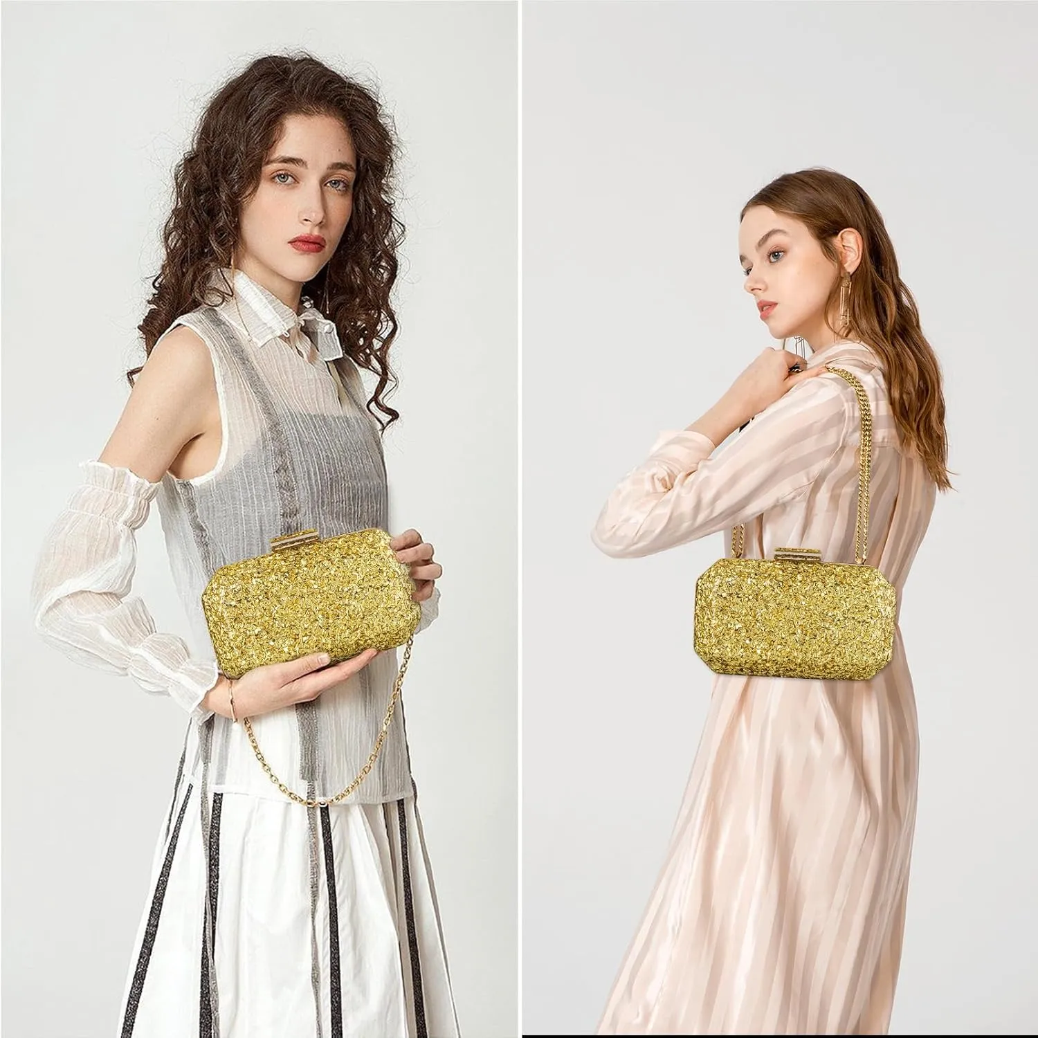 YYW Acrylic Purses Evening Clutch Bag Marbling Handbag for Women Shoulder Bag for Party Wedding Prom
