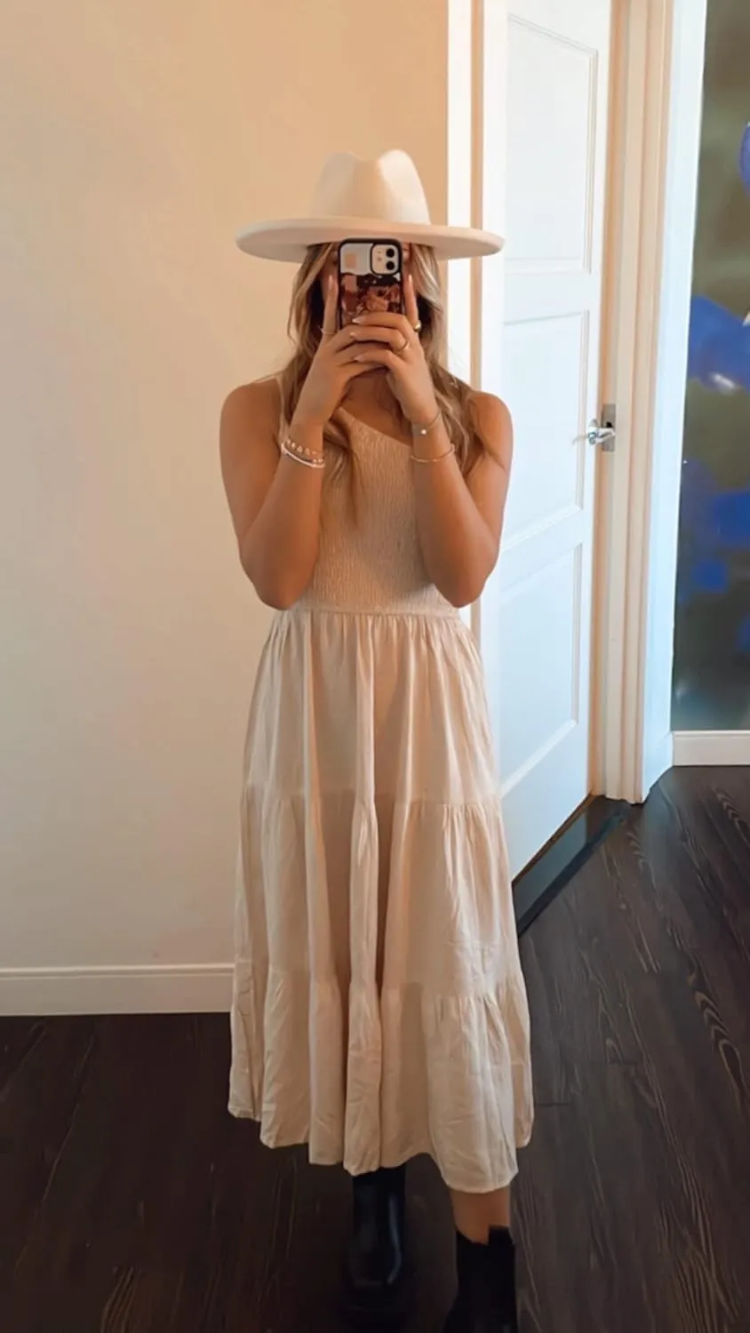 ZCSIA Women's 2024 Summer Boho One Shoulder Sleeveless Solid Color Ruffle Beach Party Tiered Midi Dress