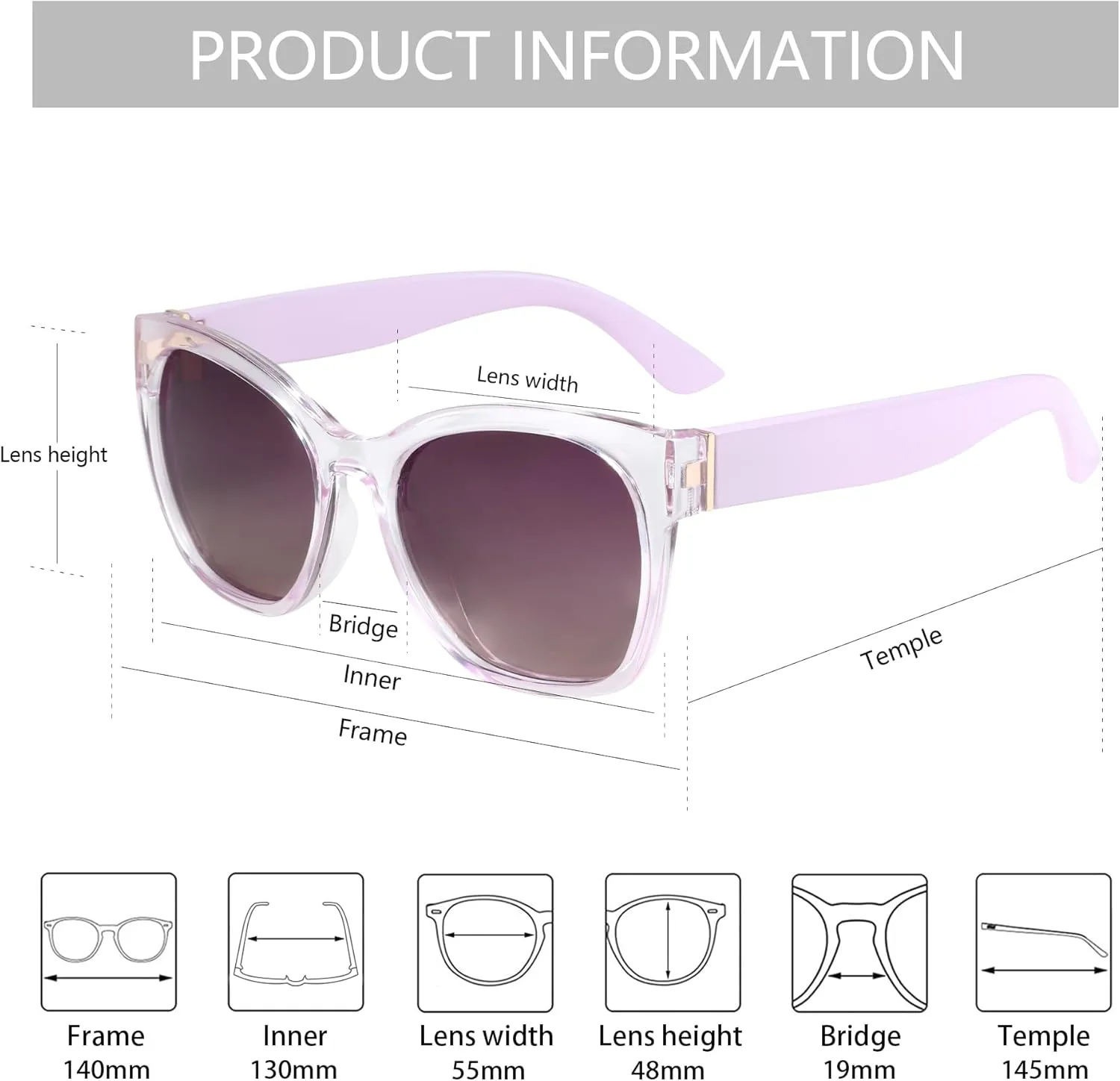 ZENOTTIC Cateye Polarized Sunglasses for Women - Oversized Sun Glasses UV400 Protection Retro Shades Designer Style