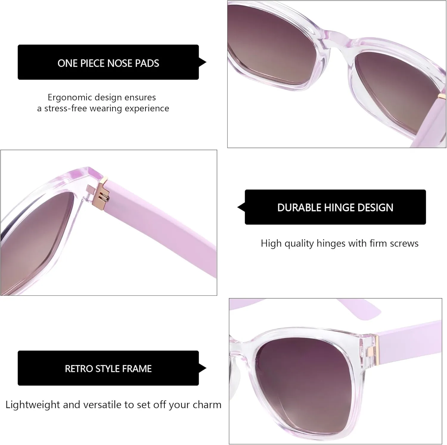 ZENOTTIC Cateye Polarized Sunglasses for Women - Oversized Sun Glasses UV400 Protection Retro Shades Designer Style